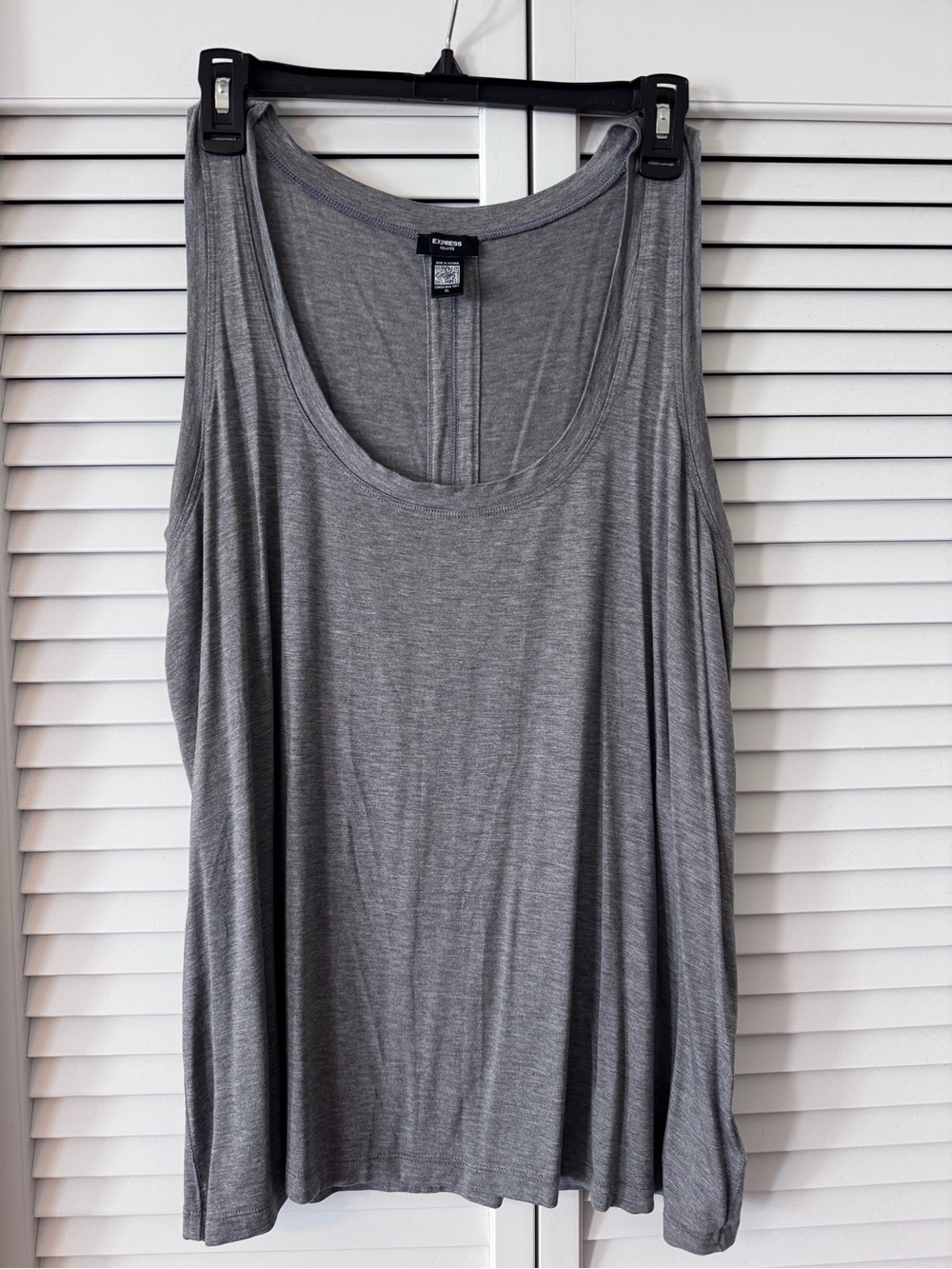 Express Light Gray Scoop Neck Tank Top